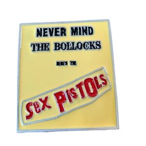 Vintage Sex Pistols Belt Buckle Never Mind The Bollocks Yellow Y2K Punk Rock 90s